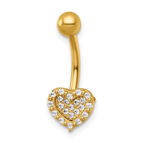 14k-14-gauge-polished-pave-cz-heart-navel-ring-SolomonJeweler-Wichita-KS-CustomJewelry