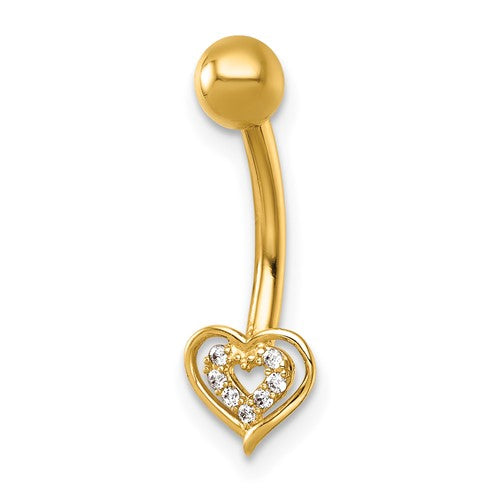 14k-14-gauge-polished-cz-double-heart-navel-ring-SolomonJeweler-Wichita-KS-CustomJewelry