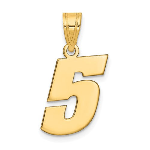 14k-polished-block-number-5-pendant-SolomonJeweler-Wichita-KS-CustomJewelry