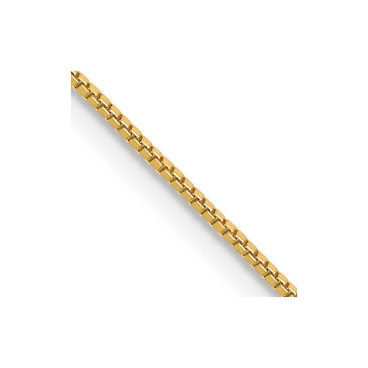 14k .7mm Box with Lobster Clasp Chain - Solomon Jewelers