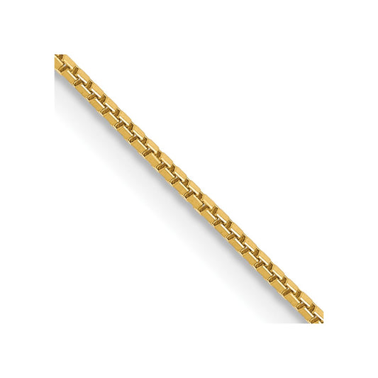 14k .9mm Box with Lobster Clasp Chain - Solomon Jewelers