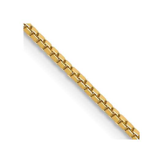 14k 1mm Box Chain - Solomon Jewelers
