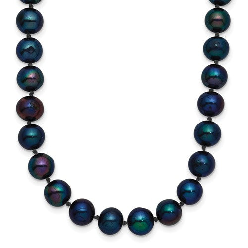 14k-6-7mm-black-near-round-freshwater-cultured-pearl-necklace-SolomonJeweler-Wichita-KS-CustomJewelry