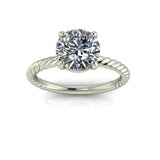 1/2 Ctw Braided Solitaire Lab Diamond Engagement Ring (VS1-G)