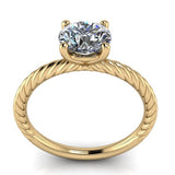 1/2 Ctw Braided Solitaire Lab Diamond Engagement Ring (VS1-G)