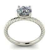 1/2 Ctw Braided Solitaire Lab Diamond Engagement Ring (VS1-G)