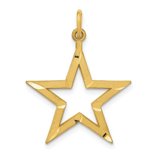 14k-diamond-cut-star-charm-SolomonJeweler-Wichita-KS-CustomJewelry