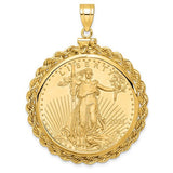 14k-polished-rope-mounted-1oz-am-eagle-screw-top-coin-bezel-pendant-SolomonJeweler-Wichita-KS-CustomJewelry