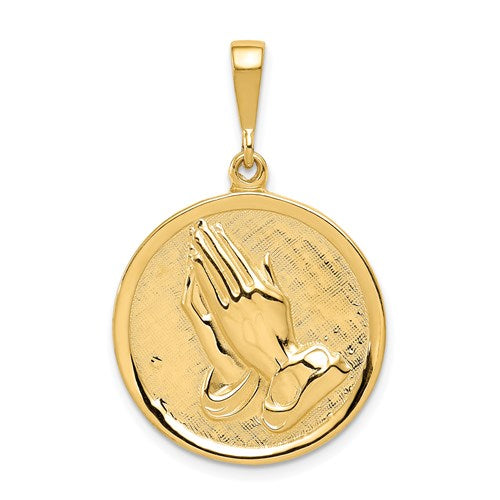 14k-praying-hands-and-serenity-prayer-pendant-SolomonJeweler-Wichita-KS-CustomJewelry