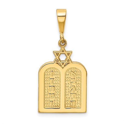 14k-polished-10-commandment-tablets-w-star-of-david-charm-SolomonJeweler-Wichita-KS-CustomJewelry