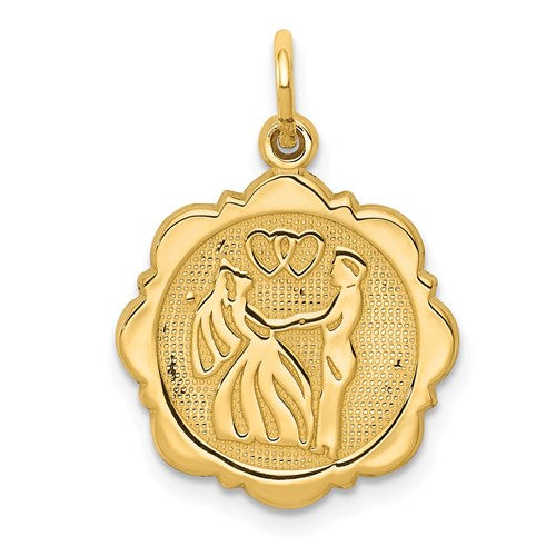 14k-bride-and-groom-textured-back-charm-SolomonJeweler-Wichita-KS-CustomJewelry
