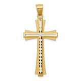 14k-diamond-cut-and-satin-cross-pendant-SolomonJeweler-Wichita-KS-CustomJewelry