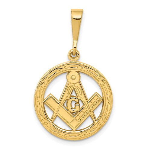 14k-polished-and-textured-masonic-symbol-pendant-SolomonJeweler-Wichita-KS-CustomJewelry