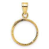 14k-polished-and-diamond-cut-14-0mm-prong-coin-bezel-pendant-SolomonJeweler-Wichita-KS-CustomJewelry