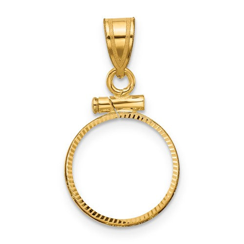 14k-diamond-cut-13-0mm-x-1-1mm-screw-top-coin-bezel-pendant-SolomonJeweler-Wichita-KS-CustomJewelry