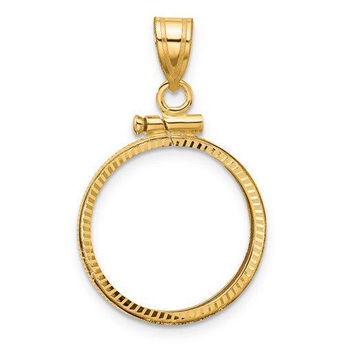 14k-diamond-cut-17-8mm-x-1-35mm-screw-top-coin-bezel-pendant-SolomonJeweler-Wichita-KS-CustomJewelry