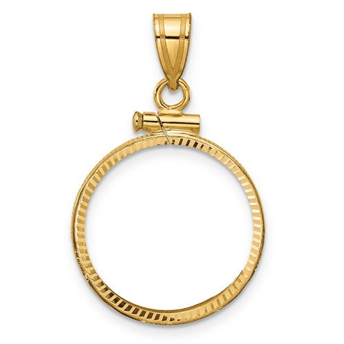 14k-diamond-cut-18-0mm-x-1-35mm-screw-top-coin-bezel-pendant-SolomonJeweler-Wichita-KS-CustomJewelry