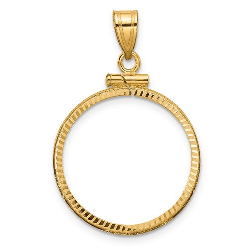 14k-diamond-cut-21-6mm-x-1-7mm-screw-top-coin-bezel-pendant-SolomonJeweler-Wichita-KS-CustomJewelry