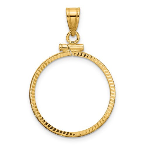 14k-diamond-cut-22-0mm-x-1-9mm-screw-top-coin-bezel-pendant-SolomonJeweler-Wichita-KS-CustomJewelry