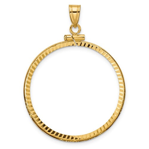 14k-diamond-cut-32-0mm-x-2-85mm-screw-top-coin-bezel-pendant-SolomonJeweler-Wichita-KS-CustomJewelry