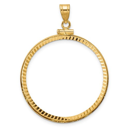 14k-diamond-cut-32-7mm-x-3-00mm-screw-top-coin-bezel-pendant-SolomonJeweler-Wichita-KS-CustomJewelry