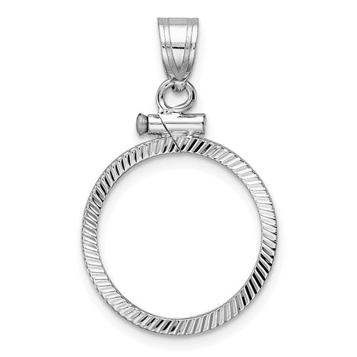 14kw-diamond-cut-16-5mm-x-1-35mm-screw-top-coin-bezel-pendant-SolomonJeweler-Wichita-KS-CustomJewelry