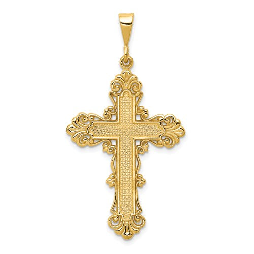14k-fleur-de-lis-cross-pendant-SolomonJeweler-Wichita-KS-CustomJewelry