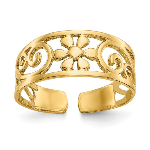 14k-floral-toe-ring-SolomonJeweler-Wichita-KS-CustomJewelry