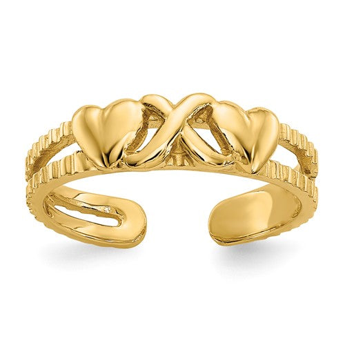 14k-hearts-and-x-toe-ring-SolomonJeweler-Wichita-KS-CustomJewelry