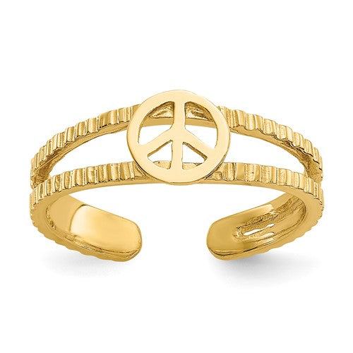 14k-peace-sign-toe-ring-SolomonJeweler-Wichita-KS-CustomJewelry