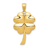 14k-solid-polished-4-leaf-clover-pendant-SolomonJeweler-Wichita-KS-CustomJewelry