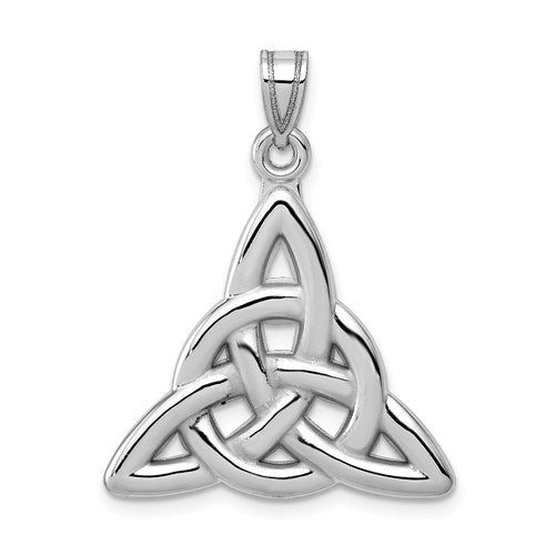 14k-white-gold-polished-trinity-knot-pendant-SolomonJeweler-Wichita-KS-CustomJewelry