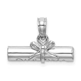 14k-white-gold-3-d-diploma-rolled-up-charm-SolomonJeweler-Wichita-KS-CustomJewelry