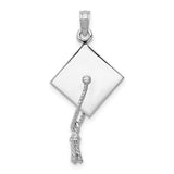 14k-white-gold-3-d-graduation-cap-w-moveable-tassle-charm-SolomonJeweler-Wichita-KS-CustomJewelry