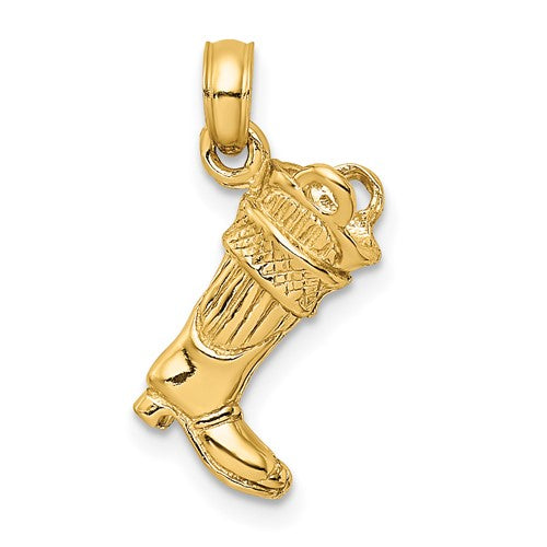 14k-3-d-firefighter-boot-charm-SolomonJeweler-Wichita-KS-CustomJewelry