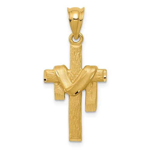 14k-satin-draped-cross-pendant-SolomonJeweler-Wichita-KS-CustomJewelry