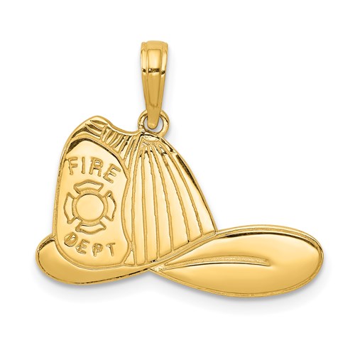14k-large-firefighter-hat-pendant-SolomonJeweler-Wichita-KS-CustomJewelry