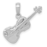 14k-white-gold-polished-solid-3-d-violin-pendant-SolomonJeweler-Wichita-KS-CustomJewelry