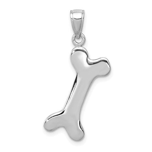 14k-white-gold-solid-polished-dog-bone-charm-SolomonJeweler-Wichita-KS-CustomJewelry