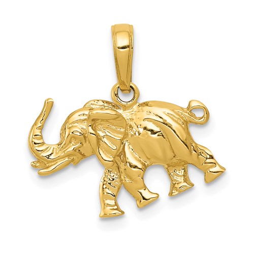 14k-polished-3-d-elephant-pendant-SolomonJeweler-Wichita-KS-CustomJewelry