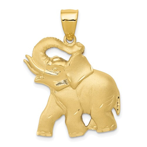 14k-solid-satin-diamond-cut-open-backed-elephant-pendant-SolomonJeweler-Wichita-KS-CustomJewelry