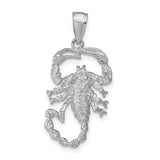 14k-white-gold-solid-polished-open-backed-scorpion-pendant-SolomonJeweler-Wichita-KS-CustomJewelry