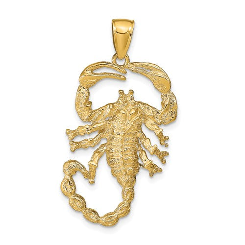 14k-solid-polished-open-backed-scorpion-pendant-SolomonJeweler-Wichita-KS-CustomJewelry