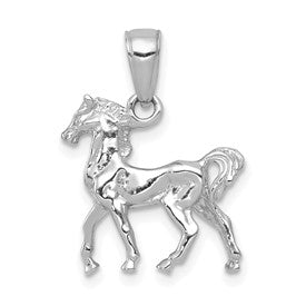 14k-white-gold-solid-polished-3-d-horse-charm-SolomonJeweler-Wichita-KS-CustomJewelry
