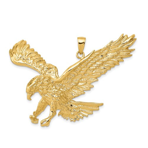 14k-solid-polished-eagle-pendant-SolomonJeweler-Wichita-KS-CustomJewelry