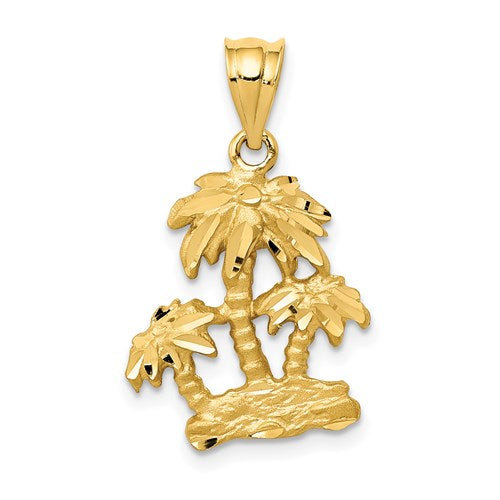 14k-satin-diamond-cut-open-backed-palm-trees-pendant-SolomonJeweler-Wichita-KS-CustomJewelry
