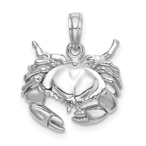 14k-white-gold-stone-crab-charm-SolomonJeweler-Wichita-KS-CustomJewelry