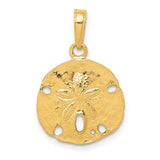 14k-polished-sand-dollar-pendant-SolomonJeweler-Wichita-KS-CustomJewelry