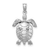 14k-white-gold-3-d-moveable-sea-turtle-charm-SolomonJeweler-Wichita-KS-CustomJewelry