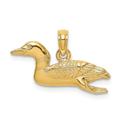 14k-solid-polished-3-dimensional-mallard-charm-SolomonJeweler-Wichita-KS-CustomJewelry